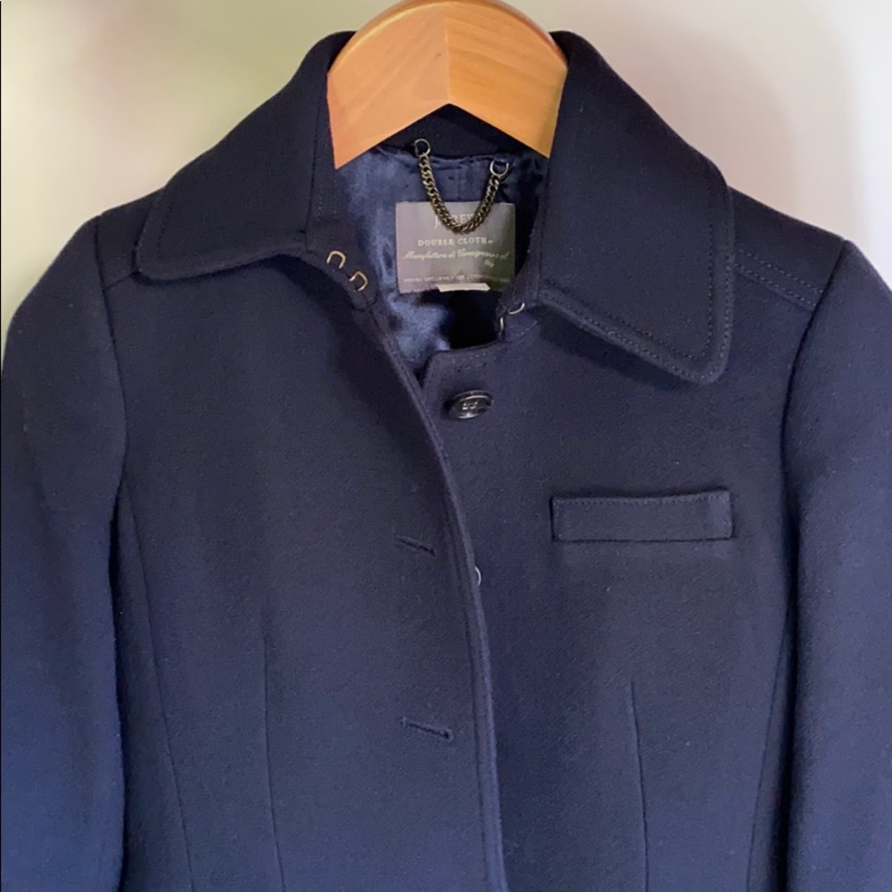 Jcrew Double Cloth Coat - Navy